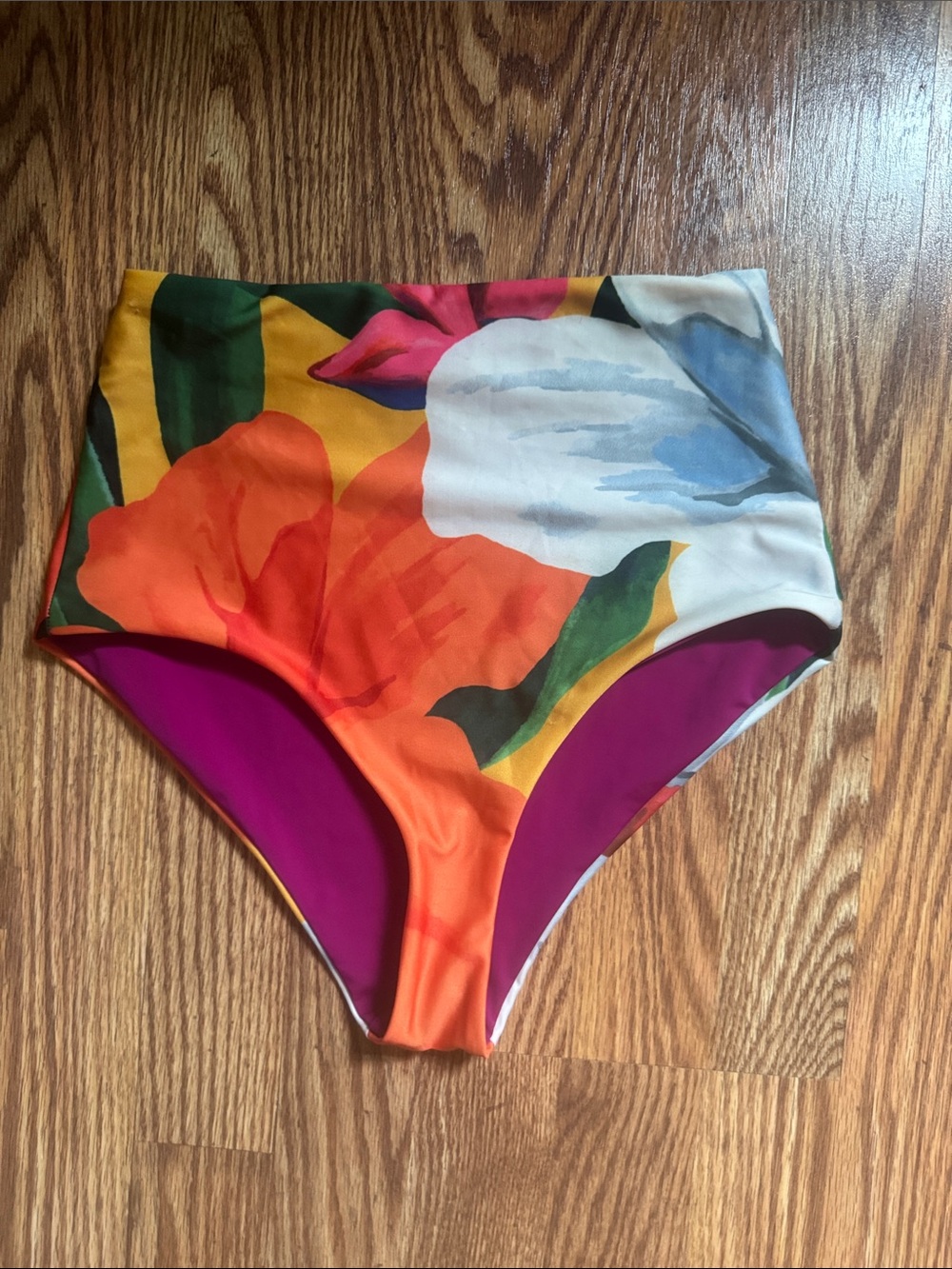Mara Hoffman High-Waist Floral Bikini Bottoms - Multicolor. Small. New